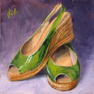 My Things, Green Summer Shoes by Liza Hirst