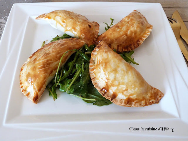 Chaussons à la fondue de poireau et au saumon