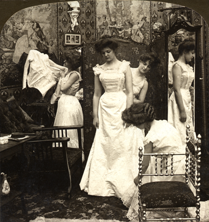 dressing the bride 1890s