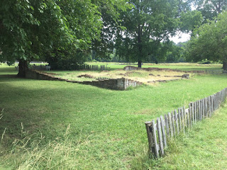 Historic Jamestown Ruins outline of a house