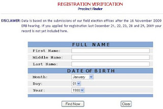 COMELEC's Precinct Finder