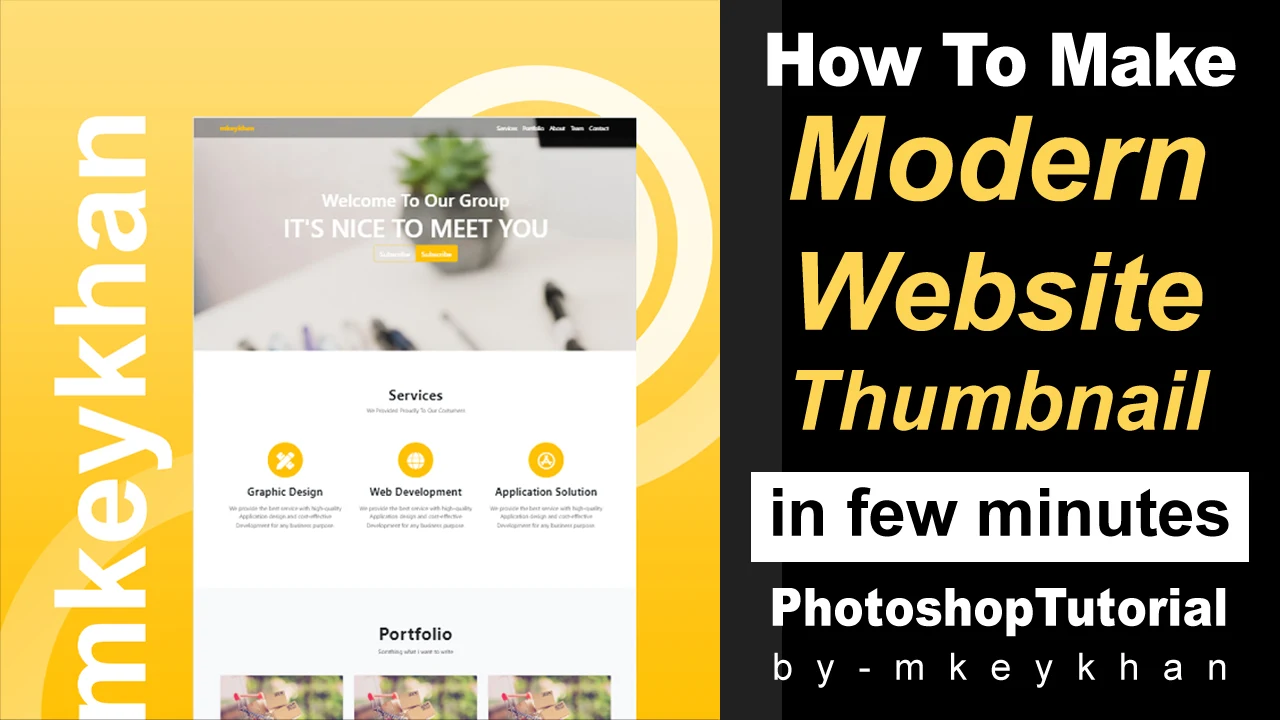 How To Make Modern Website Intro Thumbnail in Few Minutes