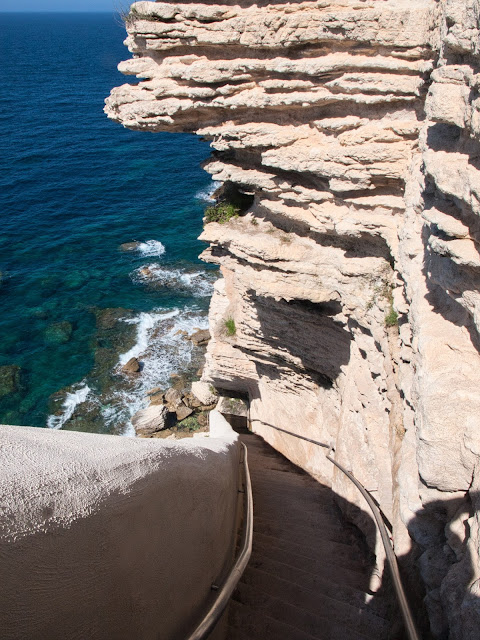 jiemve, Corse, Bonifacio, falaises, roches, mer, chemin, escalier, Roy d'Aragon, roi