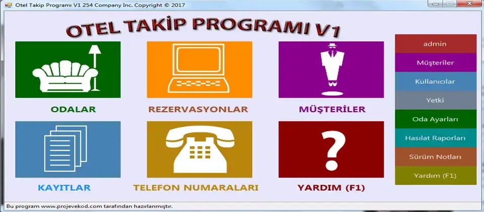 C# Otel Rezervasyon Otomasyonu Programı Ücretsiz İndir [v1.5]