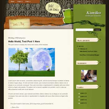 Kimiko<br /> blogger template. blogger template from wordpress theme