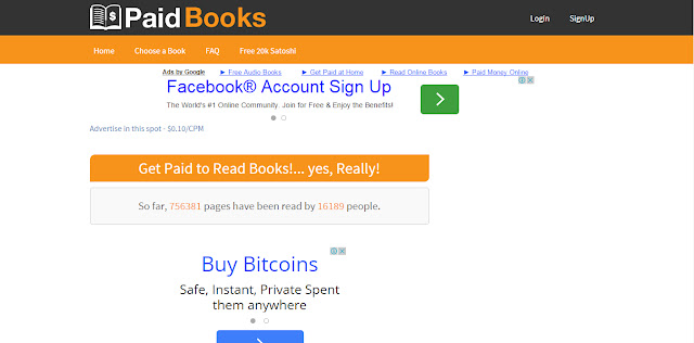 Paid Books Get Free Bitcoins By Reading Books 250 Satoshis Every 10 - 