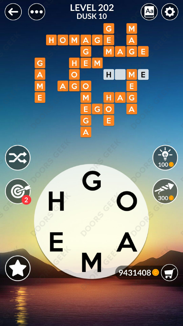 Wordscapes Level 2 Answers Doors Geek
