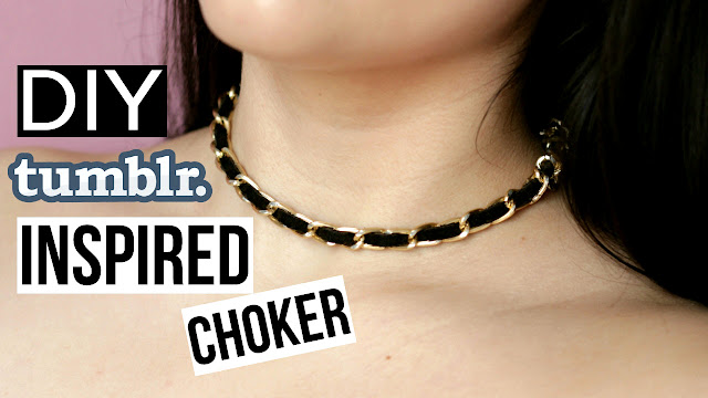 DIY TUMBLR INSPIRED CHOKER, DIY PROJECT, DIY NECKLACE