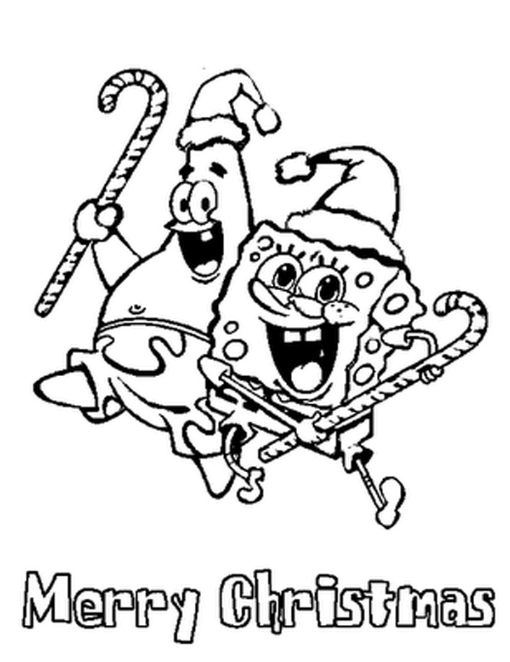 Christmas Coloring Pages Spongebob