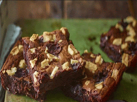 Double chocolate cherry brownies image