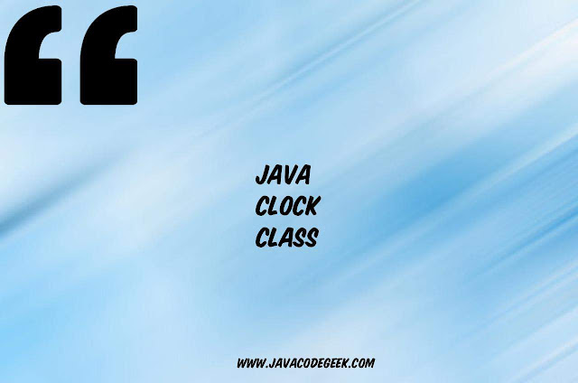 Java Clock Class