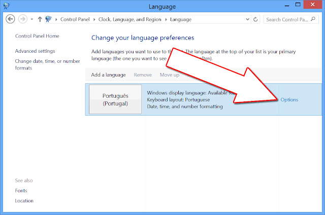 Windows 8 Inglês para Português