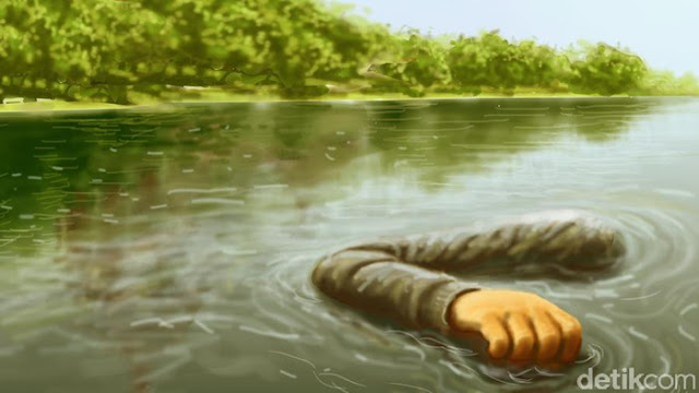 Mayat Pria Bertato Ditemukan Terapung di Sungai Kampar