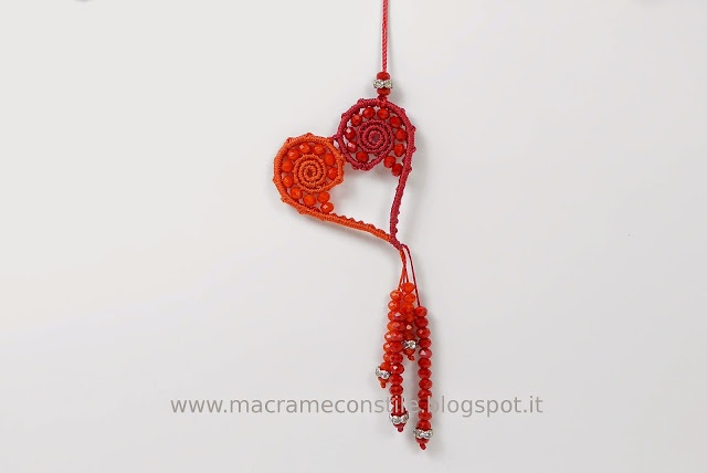 MACRAME ciondolo cuore