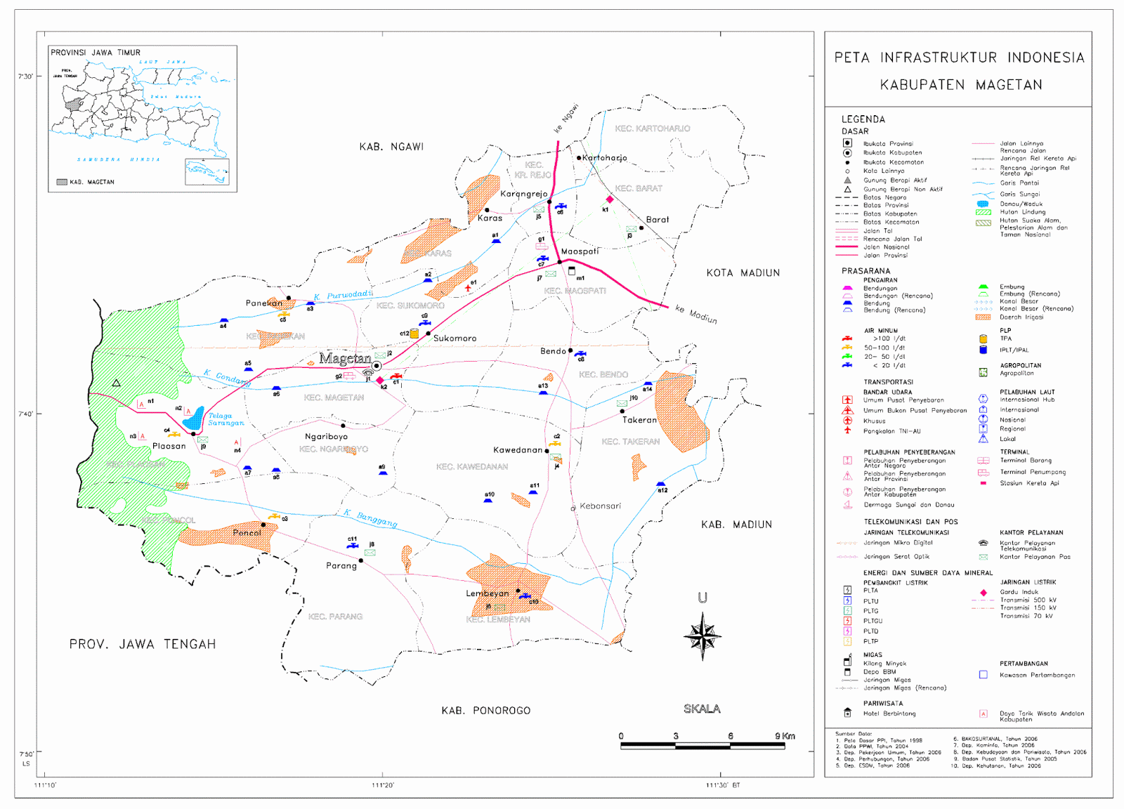 Peta Kota Peta Kabupaten Magetan