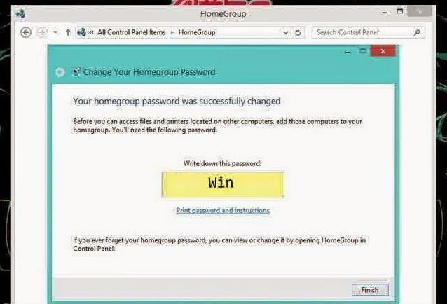 Cara Mengganti Password HomeGroup di Windows 8