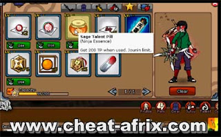 Cheat TP (Talent Point) Permanent Update Ninja Saga
