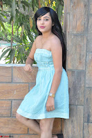 Sahana New cute Telugu Actress in Sky Blue Small Sleeveless Dress ~  Exclusive Galleries 034.jpg