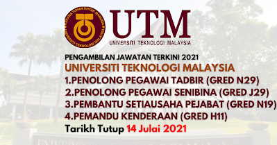 Iklan Jawatan Kosong Terkini Di Universiti Teknologi Malaysia (Johor Bharu)