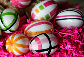 Tissue Paper-Covered Easter Eggs by SweeterThanSweets