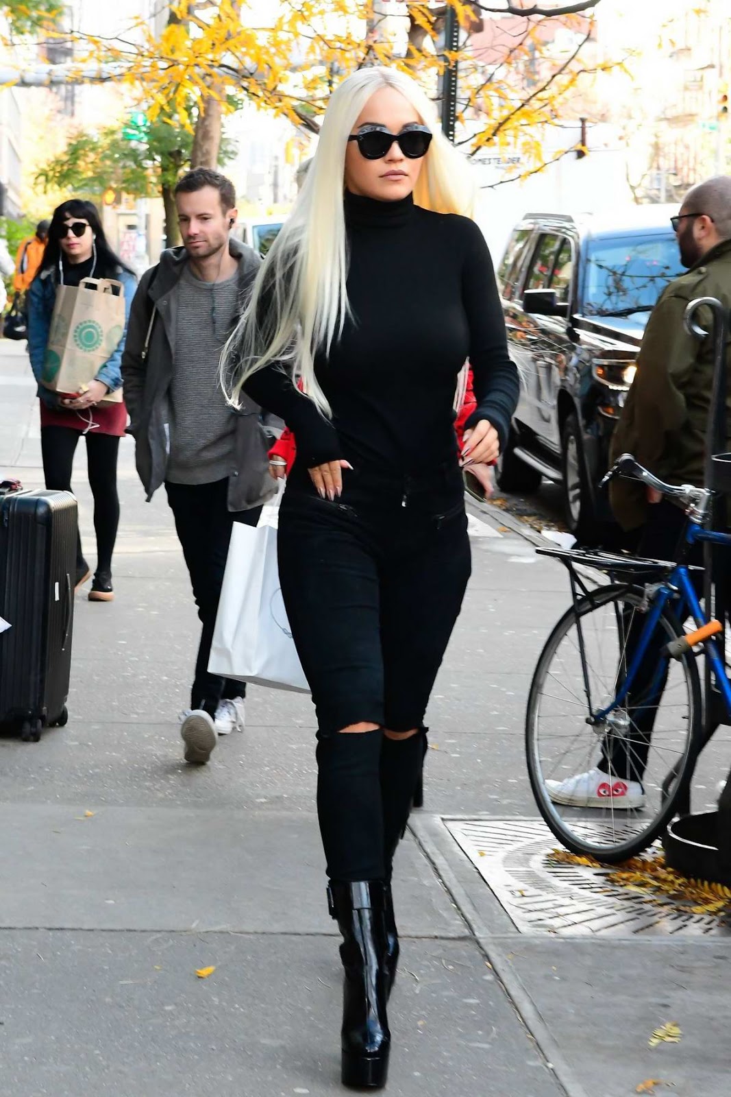 Rita Ora street style in New York City