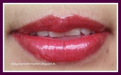 The Body Shop Hi-Shine Lip Treatment Cherry Glimmer Lip Swatches