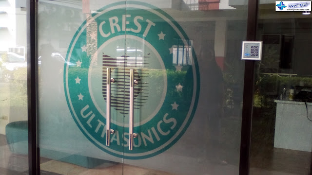 Frosted Glass Door Sticker - Crest Ultrasonics