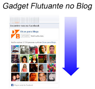 Colocar Gadget Flutuante no Blogger