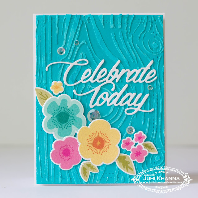 #PTI color pop florals with textured woodgrain background