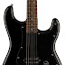 Squire Sonic Stratocaster HT H Electric Guitar, Black, Laurel Fingerboard, Black Pickguard