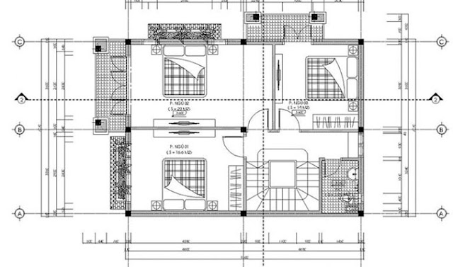 Biệt thự 2 tầng 1 tum mái thái - Công năng tầng 2