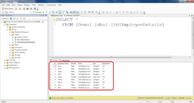 Import excel data into SQL server