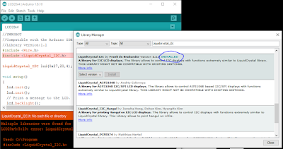 LiquidCrystal_I2C.h: No such file or directory | Arduino