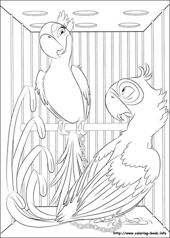 Desenhos para colorir filme Rio
