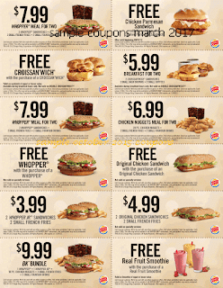 Burger King coupons for march 2017