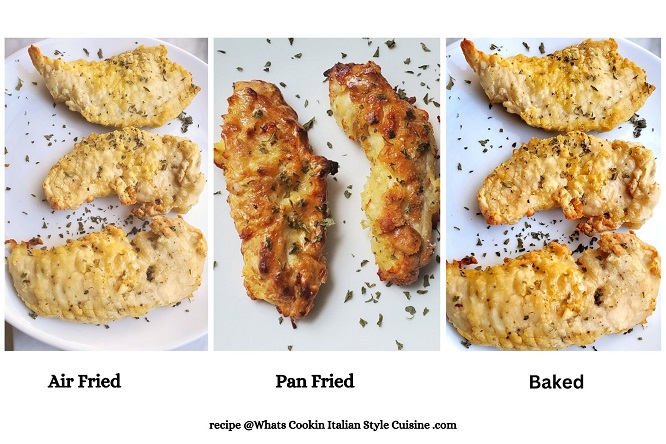 air fried, baked or pan fried chicken strip photos