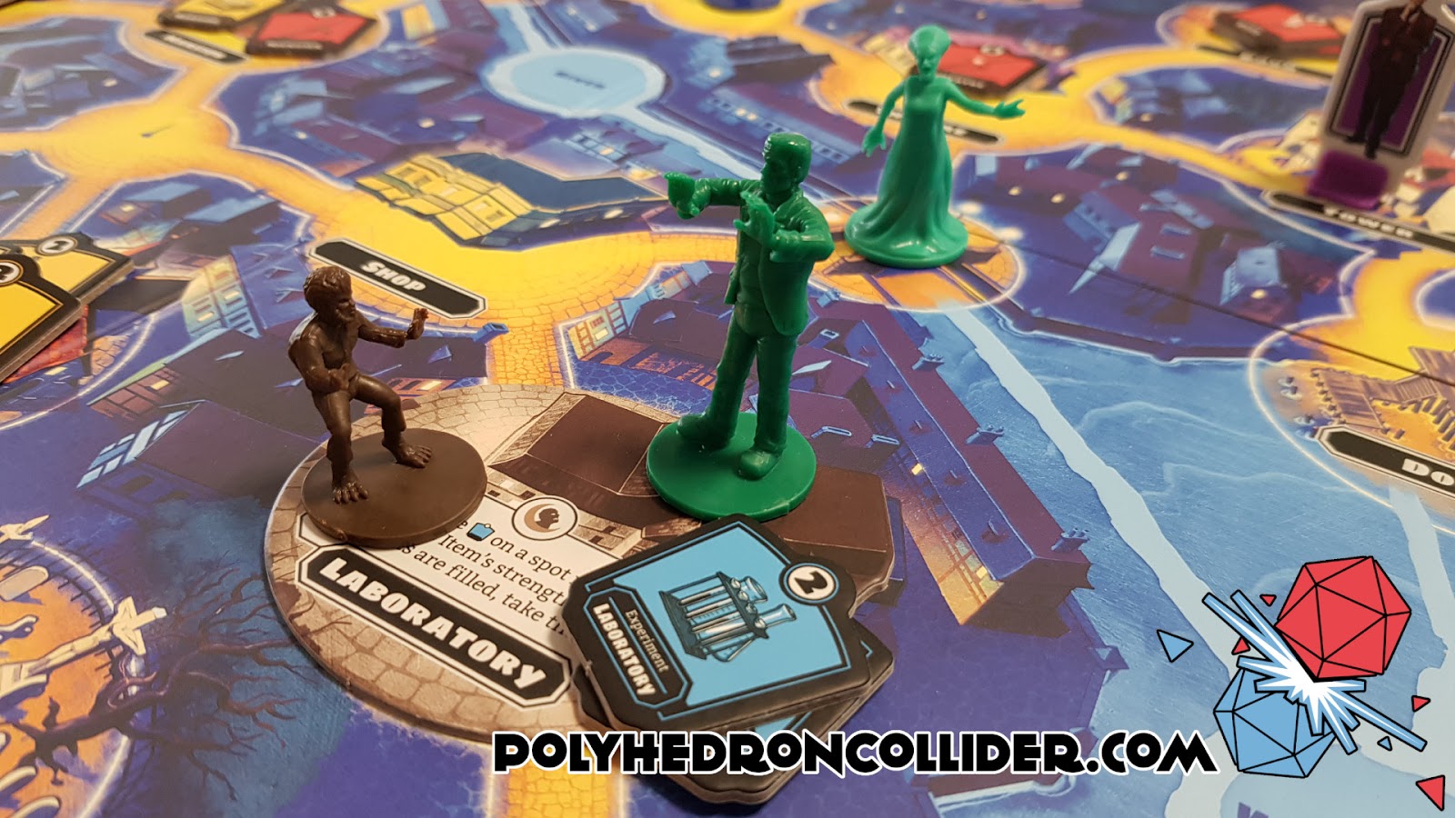 Polyhedron Collider Horrified Board Game Review - Rampaging Monsters