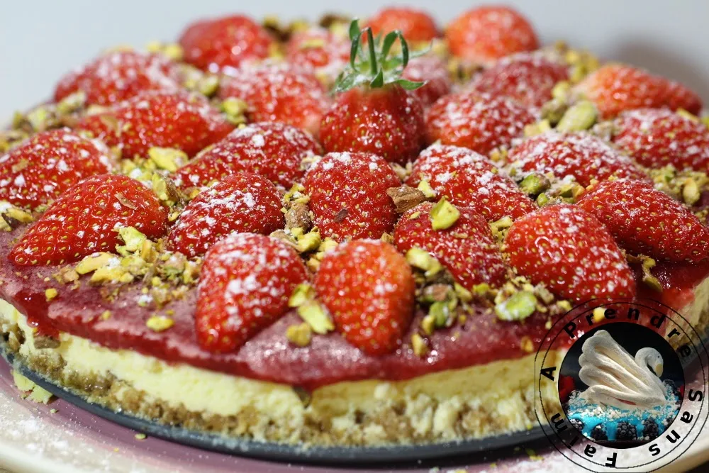 Cheesecake fraises pistaches