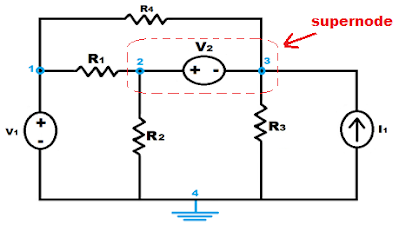 nodal analysis with voltage source