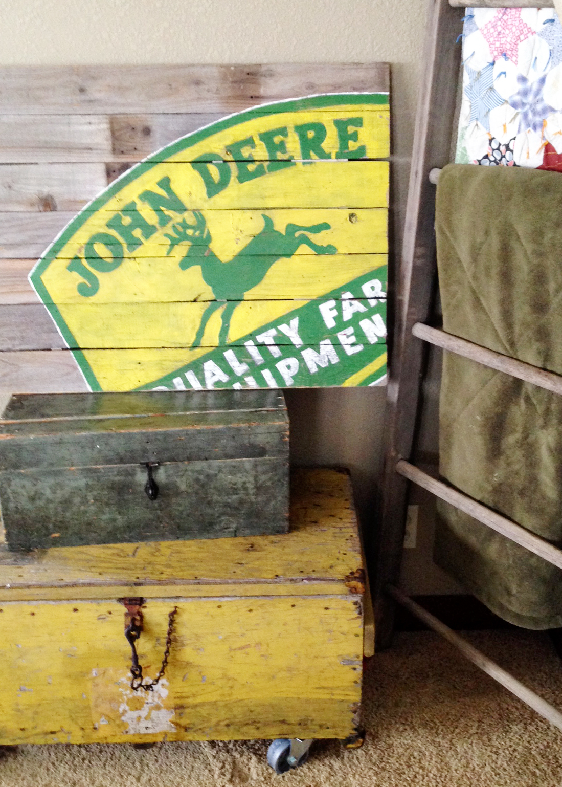 John Deere Sign on Reclaimed Wood