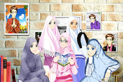 Gambar Kartun Muslimah 5 Sahabat