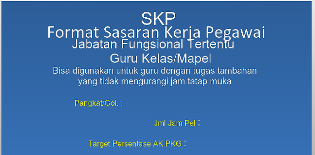 MASTER SKP GURU VERSI LENGKAP DARI BKN