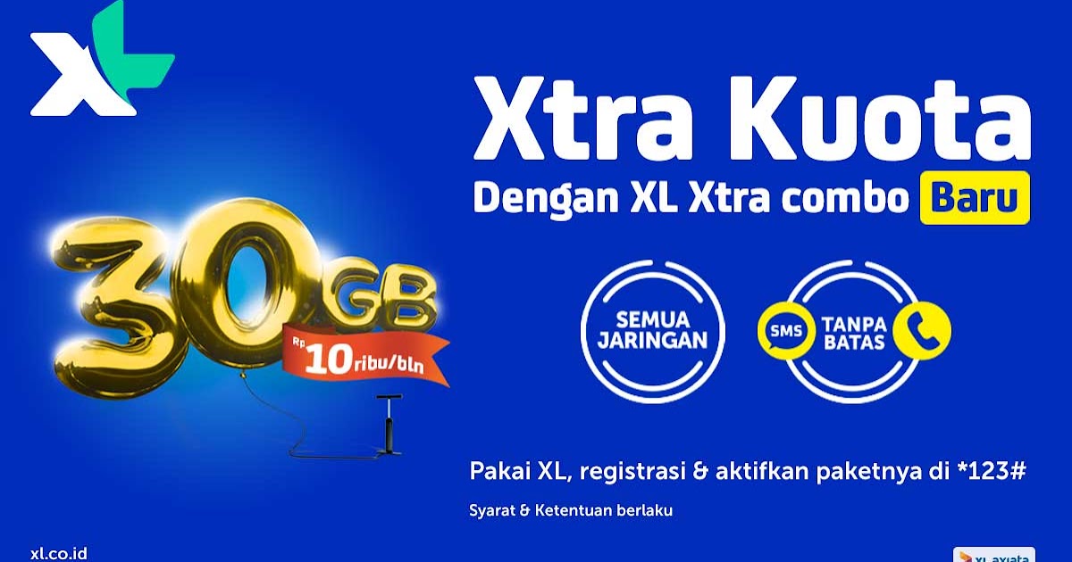 Cara Daftar Paket Internet Xl Xtra Kuota 30gb Rp 10000 Paket Internet