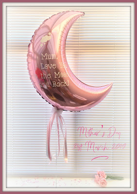 Personal Crescent Moon Balloon by Jacqui Pettitt of Tiffany's Balloons - UK