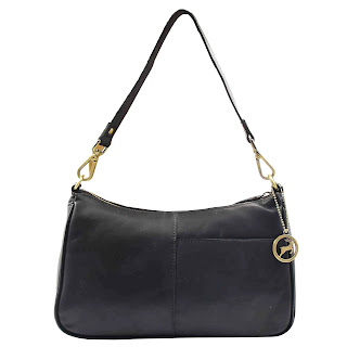 WOMENS DETACHABLE STRAPS LEATHER SHOULDER BAG ELLA BLACK - A1 Fashion Goods