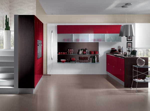  Desain  Dapur  Modern Warna  Merah  Rancangan Desain  Rumah  