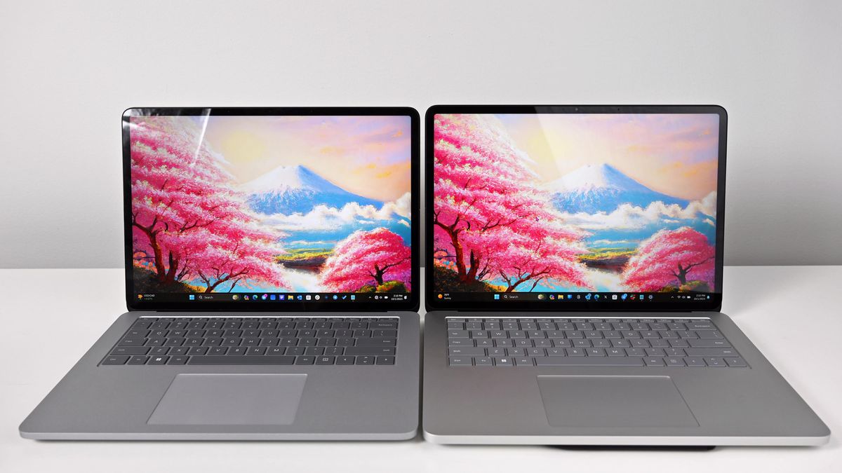 Surface Laptop Studio 1 vs Surface Laptop Studio 2 side by side