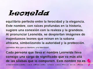 ▷ Significado del nombre Leonelda