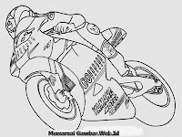 Mewarnai Gambar Sepeda Motor Mewarnai Gambar