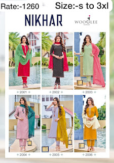 Wooglee Nikhar Kurtis wholesaler